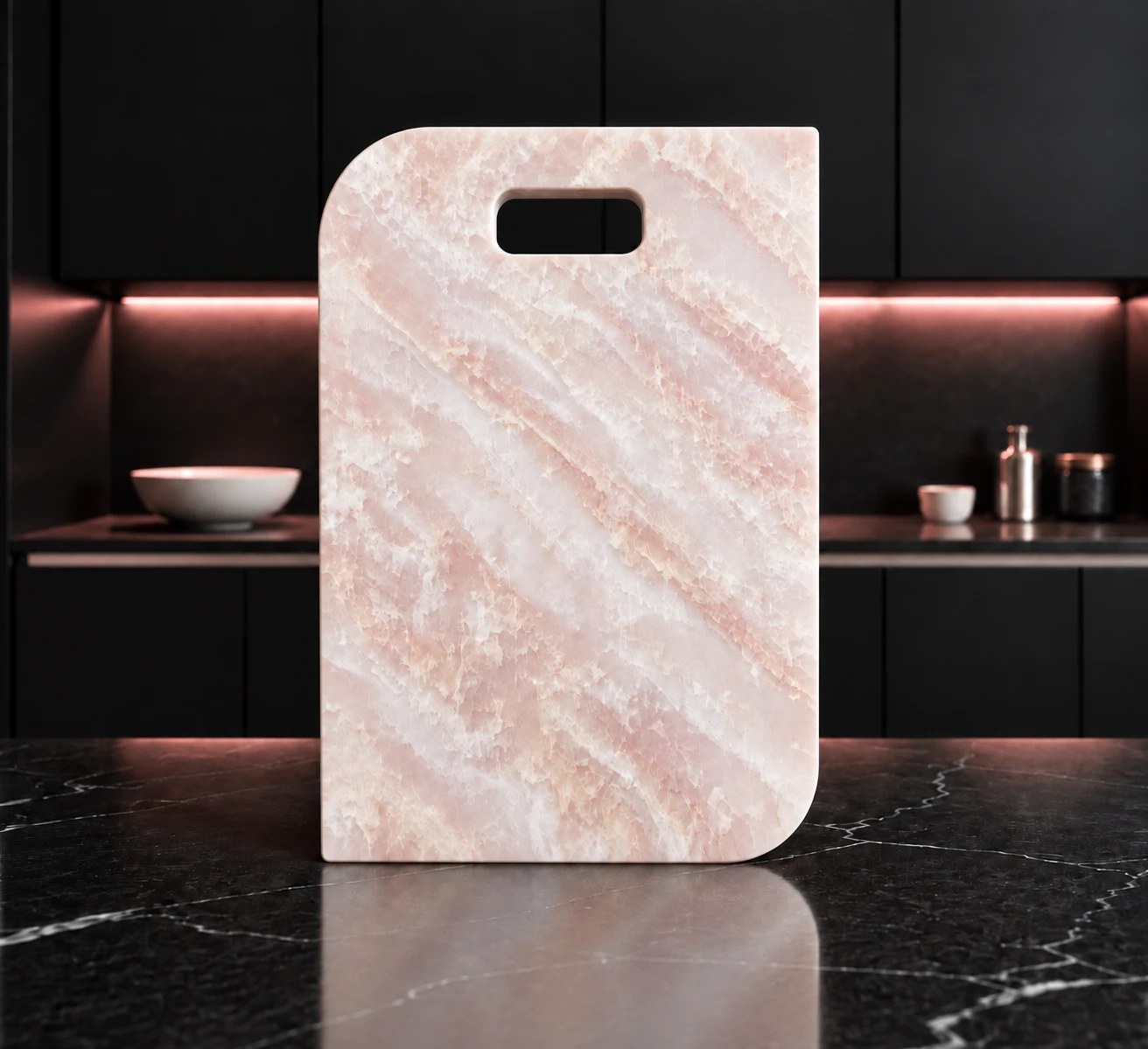 Rosa Cloud pink onyx entertaining platter, Auckland