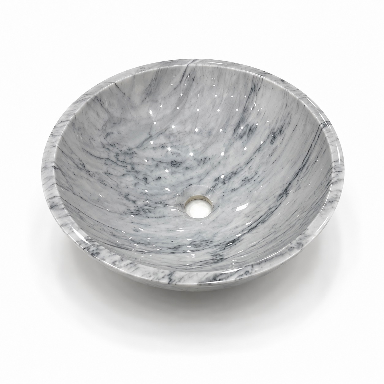 White Carrara marble vessel basin, Auckland